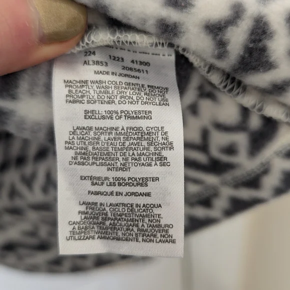 Columbia Quarter Snap Fleece Pullover Black And White Winter Mix Size L - Picture 7 of 9